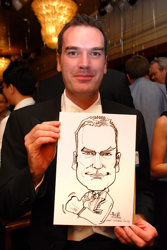 Caricature live sketching for Standard Chartered Bank Legal Learning Event 6