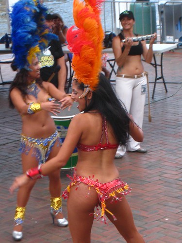 Samba dancers perform at Darling Harbour, Sydney