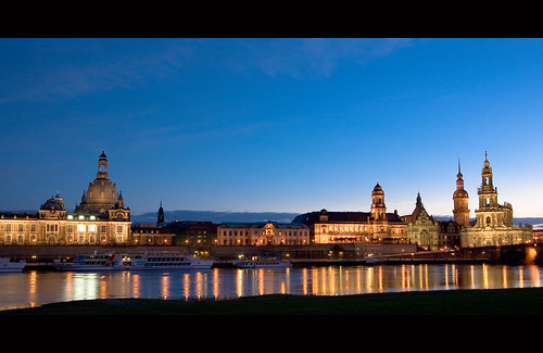 Blaue Stunde über Dresden