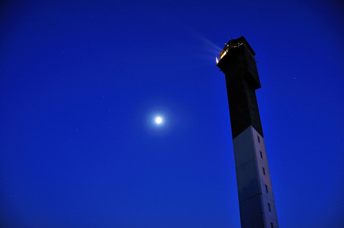 Night Sullivan's Lighthouse and Moon
