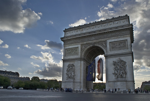 フリー画像|人工風景|建造物/建築物|凱旋門|エトワール凱旋門|門/ゲート|フランス風景|パリ|フリー素材|