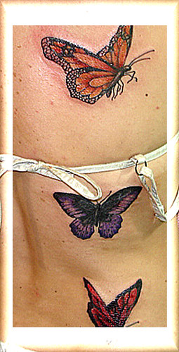 tatuagem borboletas nas costas