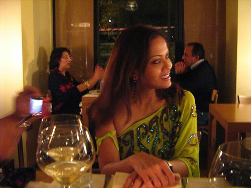Ida Nerina during dinner