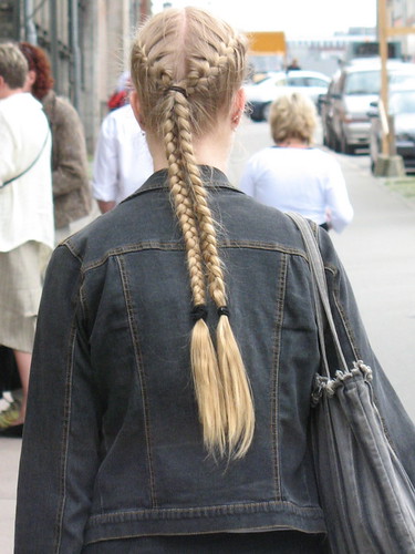 French braids ponytails twin