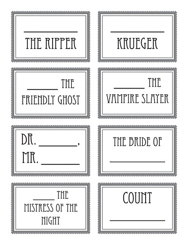  halloween name tags-cup markers