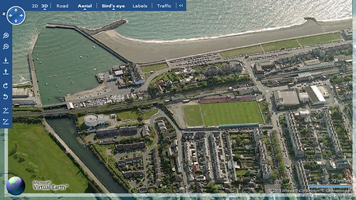 Bray Harbour, River Dargle, Carlisle Grounds, Seafront.. Our home is near the river, in the bottom edge of this picture.