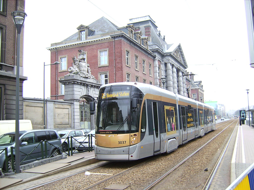 : Modern tram in Brussels