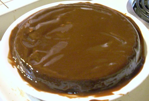 Flourless Chocolate Cake, Glazed