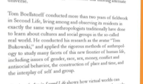 Coming of age (Tom Boellstorff) antropologia
