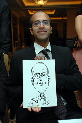 caricature live sketching for wedding dinner 120708  - 25