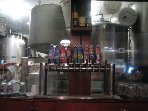 At Harmon, the brewhouse is right behind the bar. Now thats fresh!