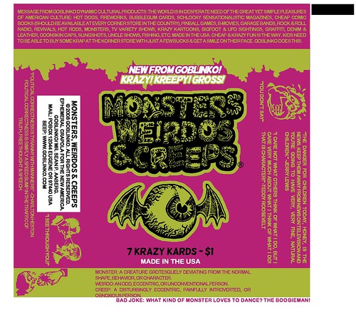 Monsters, Weirdos & Creeps Wax Pack