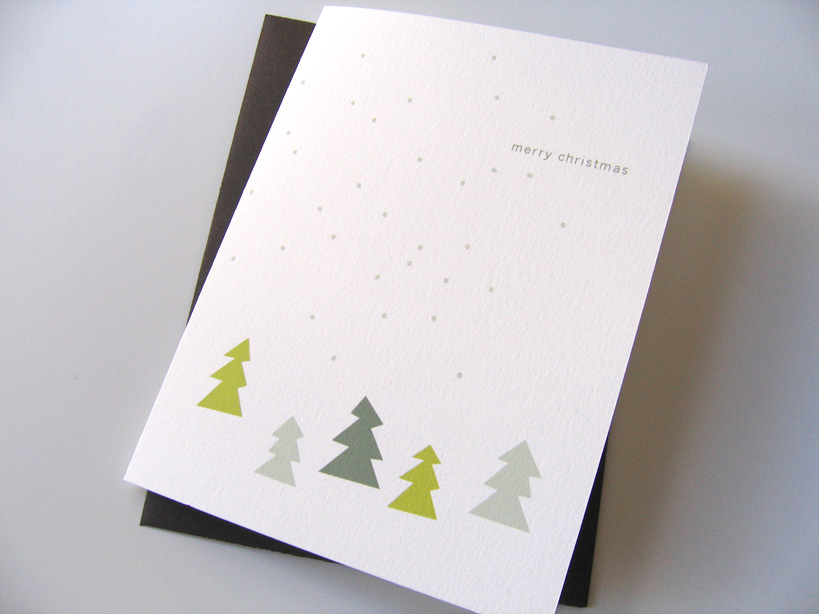 snow merry christmas card