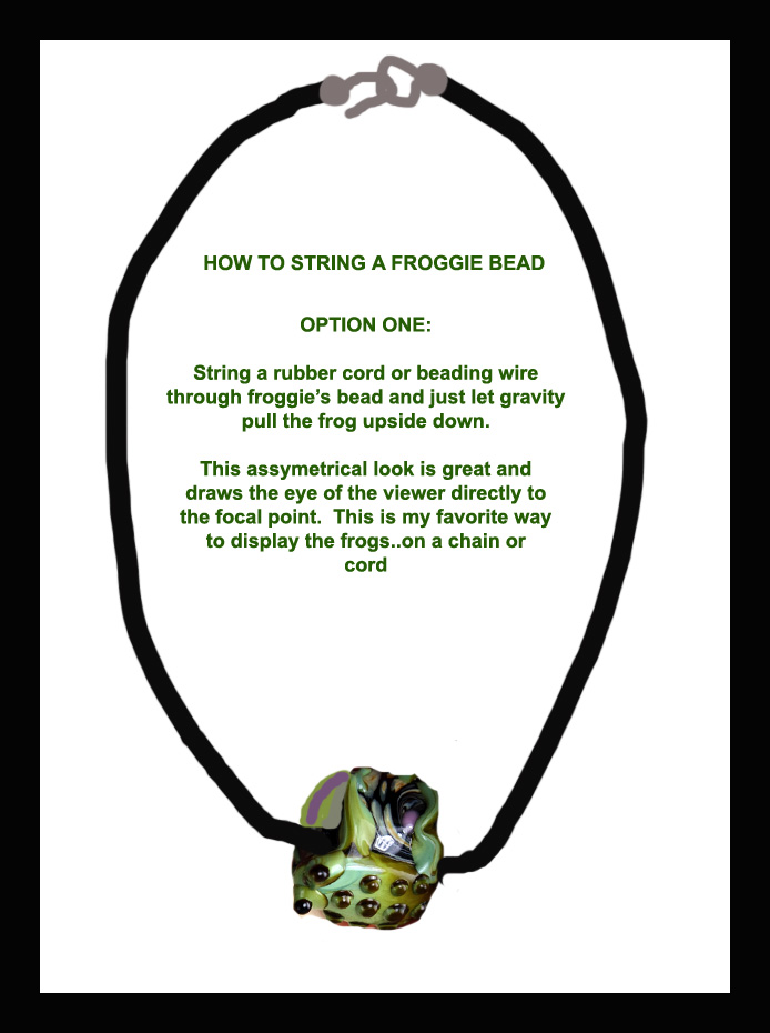 How to string an assymetrical bead OPTION TWO
