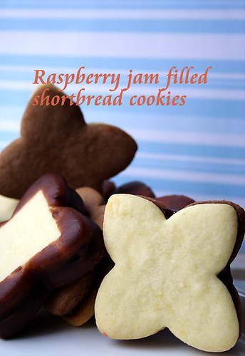 Jam filled shortbread cookies