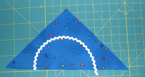 Place and sew rickrack