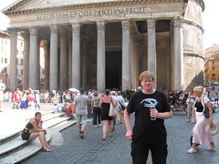 Logan in front of Pantheon
