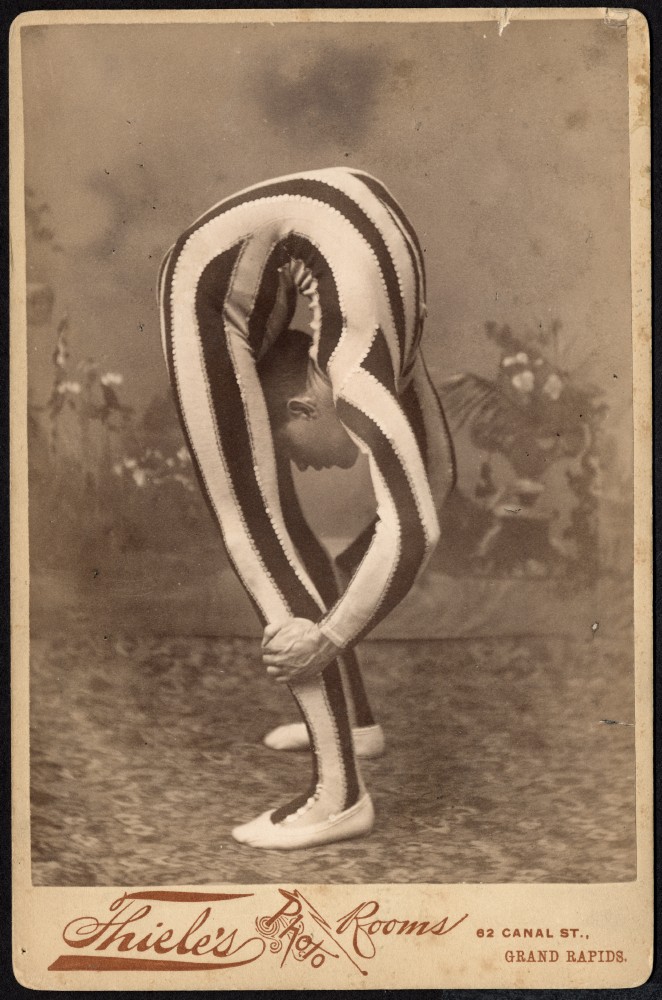 Contortionist, posed in studio