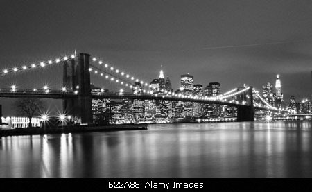 new york skyline black and white. New York City Skyline (Black