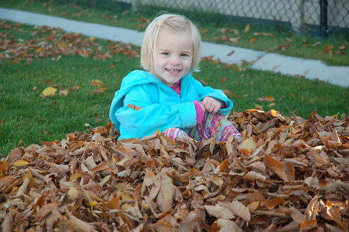 Hannah In The Leaves
