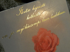 An old card I found.. (Text in Finnish)
