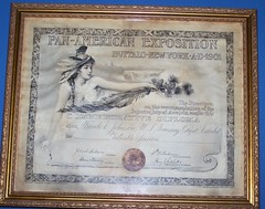 Rare Commemorative Diploma from 1901 Pan Ameri...