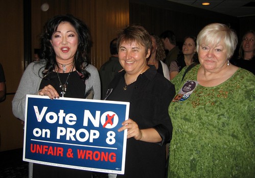 Margaret Cho and No on 8 supporters