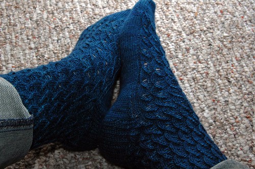 Child's First Socks in Shell Pattern