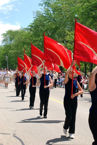 Glenview Fourth of July Parade: Red Flags