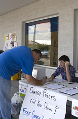 Tabling in Berea--voting and saving energy