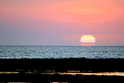 sunset over Lombok Straight