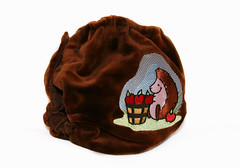 Medium Hedgehog Minkee Embroidered Diaper *Free Shipping*