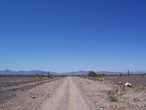 Desert road near Quartzite, Arizona