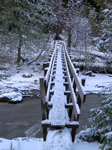 Snow trail near Mt Hood, Oregon