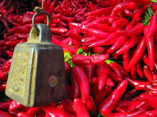 Hot stuff! (Peppers for sale in Luoshan, Henan Province, China