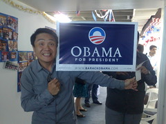 Honolulu day 7 - Me at the Hawaii Obama HQ