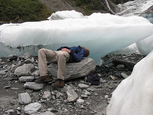 kissing the glacier