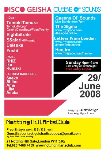 Disco Geisha x Queens Of Sounds Party on 29 June