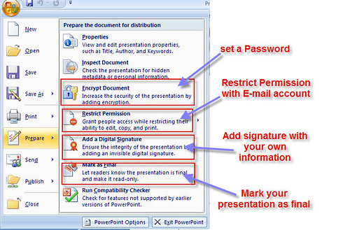 PowerPoint security in 2007