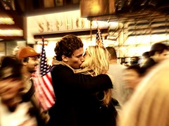 "THE KISS" (on Election Night, Times Square, NYC)