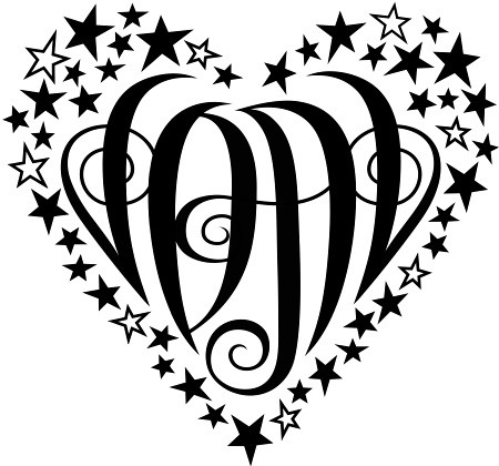 heart tattoo with initials. quot;JDALquot; Heart Design