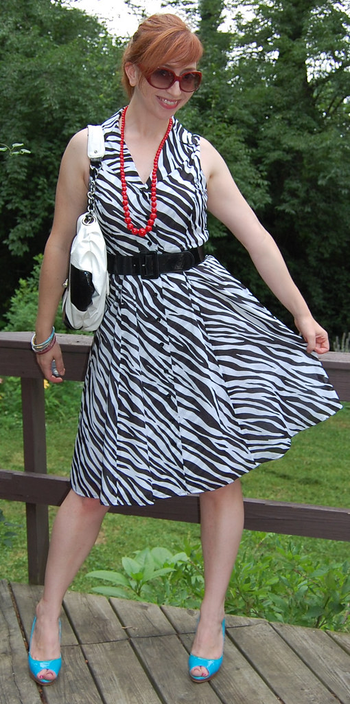 Black and White Zebra Dress. Zebra shirtdress, Jones New York.