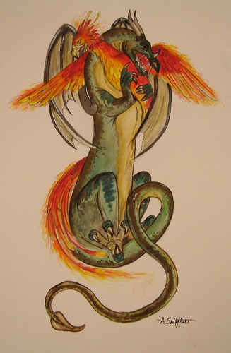  broke up with the guy who the dragon symbolized and hers is the phoenix