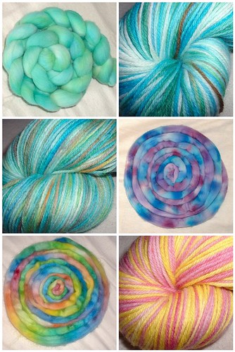 hand dyed yarn and fiber