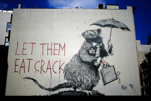 banksy rat. Banksy Rat Mural: Let them Eat