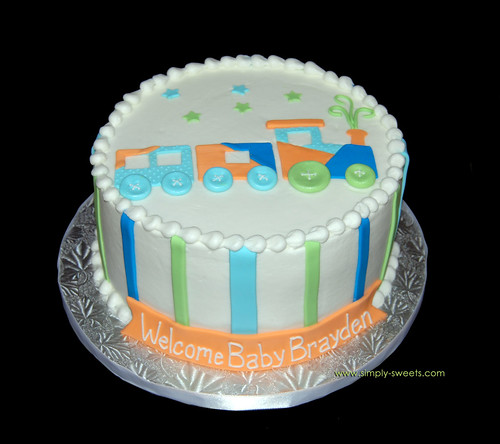 baby shower cakes ideas. Train aby shower cake,