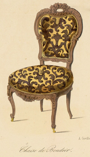 018-silla de tocador estilo Renacimiento Rococo