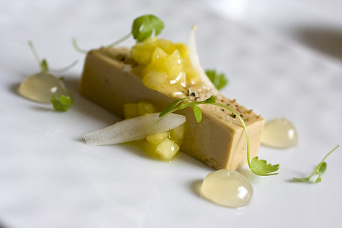Foie gras terrine with golden pineapple