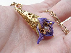 Blossom Orchid pendant....on my hand