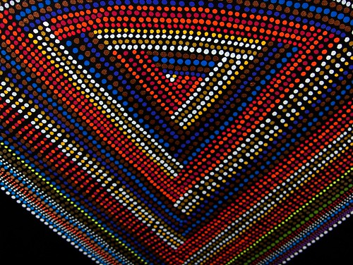 Giant Aboriginal Mandala 12 (Close up New Section) Day 6 Painting